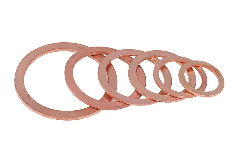 Red copper flat washer